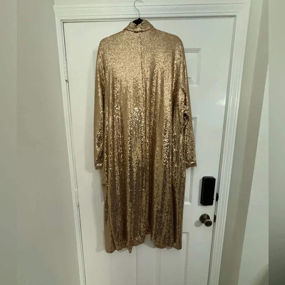 Lane Bryant Gold Sequin Duster - Picture 9 of 12